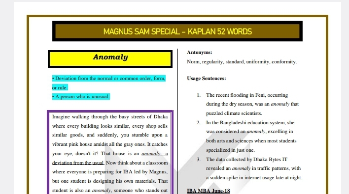 52 High Frequency Words for IBA and beyond